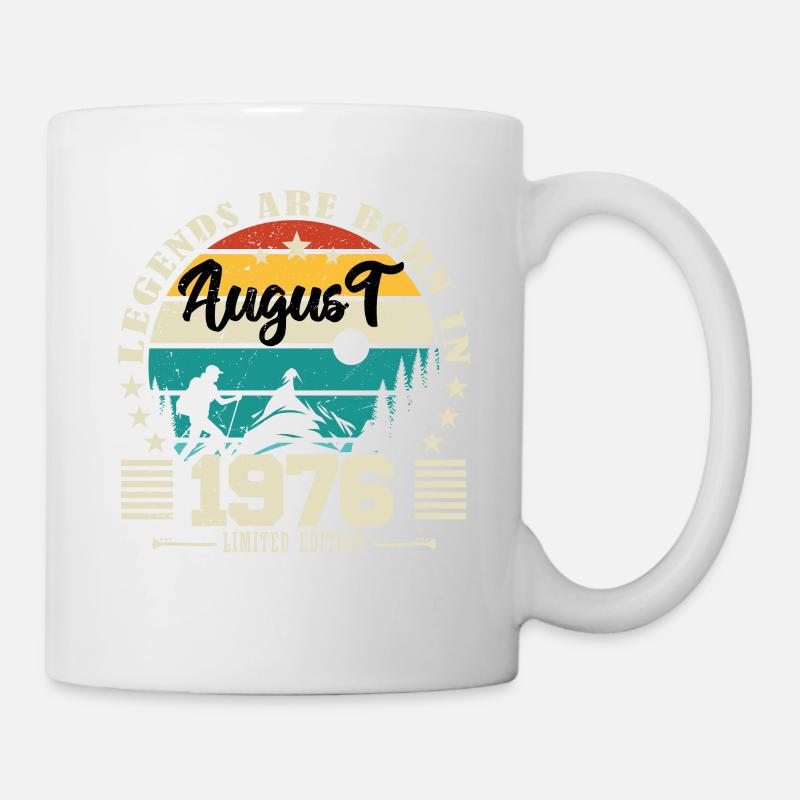Aout 1976. Cadeau d'anniversaire août 1976. August - Mug blanc - blanc