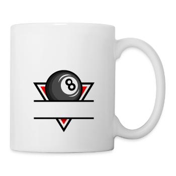 Billiard Poolbillard Snooker Verein Club Billard - Tasse - Weiß - Rechts