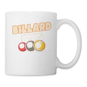 Billiard Poolbillard Snooker Verein Club Billard - Tasse - Weiß - Rechts