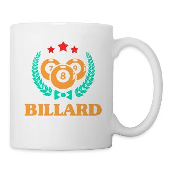 Billiard Poolbillard Snooker Verein Club Billard - Tasse - Weiß - Rechts