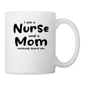 Je suis infirmière et maman rien ne me fait peur - Infirmière - Mug blanc - blanc - Droite