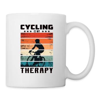 Cycling Is My Therapy - Tasse - Weiß - Rechts