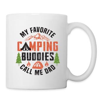 Mes copains de camping préférés Appelez-moi papa - Mug blanc - blanc - Droite