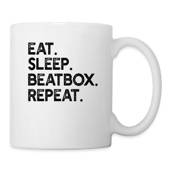 Beatboxing - Eat Sleep Beatbox Repeat - Beatboxer - Mug blanc - blanc - Droite