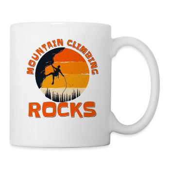 Mountain Climbing Rocks Sportklettern - Tasse - Weiß - Rechts