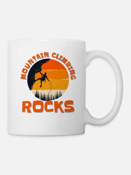 Mountain Climbing Rocks Sportklettern - Tasse - Weiß
