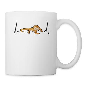 Battement de cœur de dragon barbu - Mug blanc - blanc - Droite