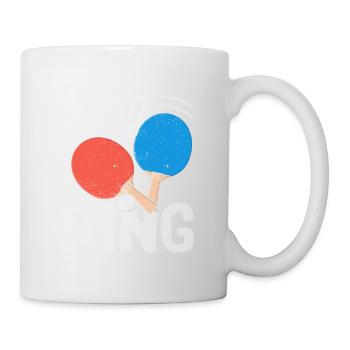 King Of The Ping Drôle Table de Tennis De Table - Mug blanc - blanc - Droite