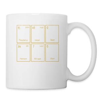 Ping Pong Periodensystem Tischtennisspieler Fan - Tasse - Weiß - Rechts