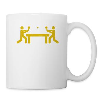 Tischtennis Spiel Stickman Lustiger Ping Pong - Tasse - Weiß - Rechts