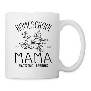 Mama zu Hause unterrichten - Tasse - Weiß - Rechts