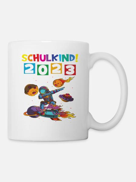 Schulkind 2023 Einschulung 2023 Schulanfang - Tasse - Weiß