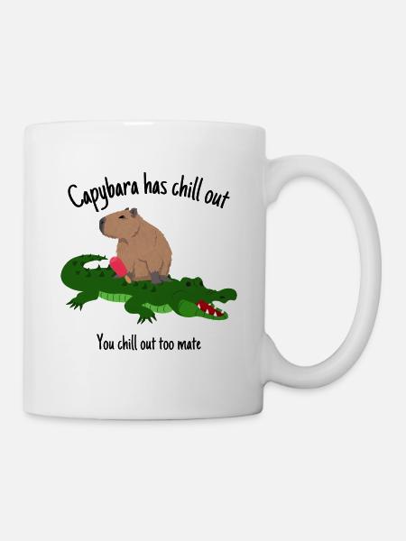 Capybara repose cadeau pour les fans de capybara - Mug blanc - blanc