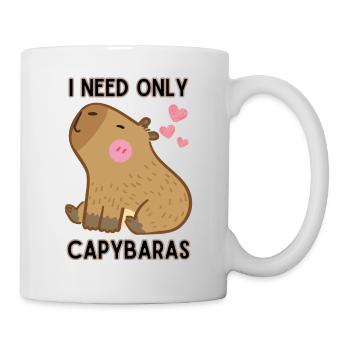 Je n’ai besoin que de capybaras J’adore les capybaras - Mug blanc - blanc - Droite