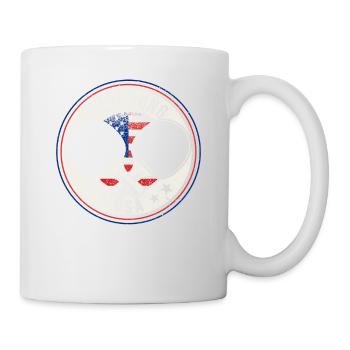 Ping Pong USA Tennis de Table Drapeau Américain - Mug blanc - blanc - Droite