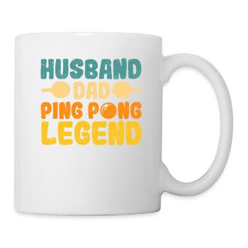 Ehemann Papa Ping Pong Legende lustig Tischtennis - Tasse - Weiß - Rechts