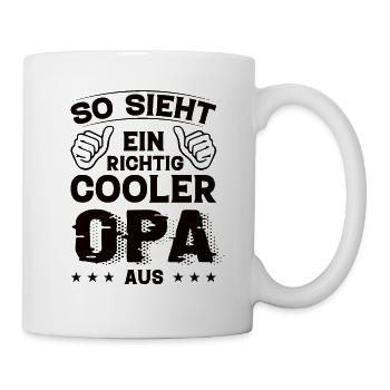 Opa Opa Geburtstag Opa Sprüche Bester Opa - Tasse - Weiß - Rechts