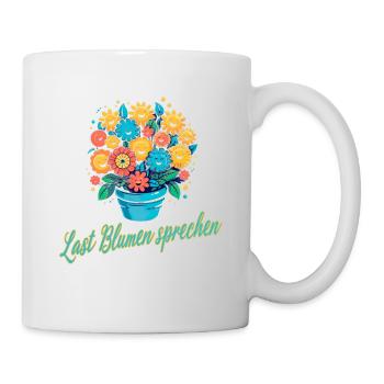 Lasst Blumen Sprechen für eine Floristin - Tasse - Weiß - Rechts