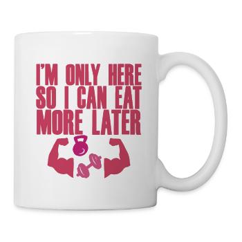 Je ne suis là que pour pouvoir manger plus tard 4 - Mug blanc - blanc - Droite