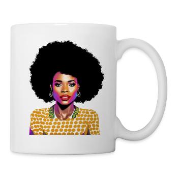 Femme noire - Mug blanc - blanc - Droite