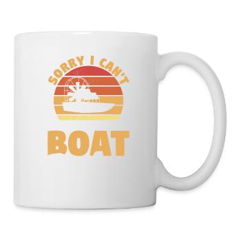 Rétro Désolé je ne peux pas Je suis trop occupé Course de bateaux - Mug blanc - blanc - Droite