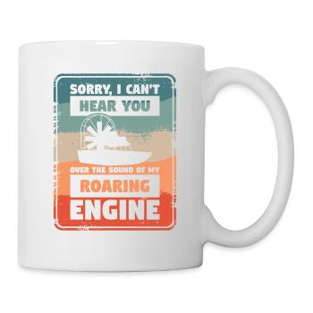 Désolé, je ne peux pas vous entendre sur le son de mon - Mug blanc - blanc - Droite