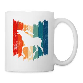 Retro Moose Vintage Moose - Tasse - Weiß - Rechts