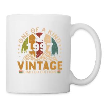 1997 Jahrgang Geboren 1997 Geburtstagsgeschenk - Tasse - Weiß - Rechts
