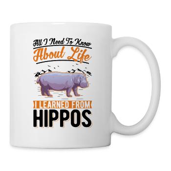 Hippopotame cadeau hippopotame - Mug blanc - blanc - Droite