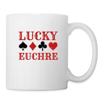 Lucky Euchre Card Game Euchre Player Poker Euchre - Mug - white - Right