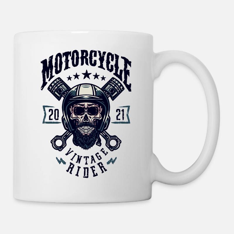 rider skull - Mug - white