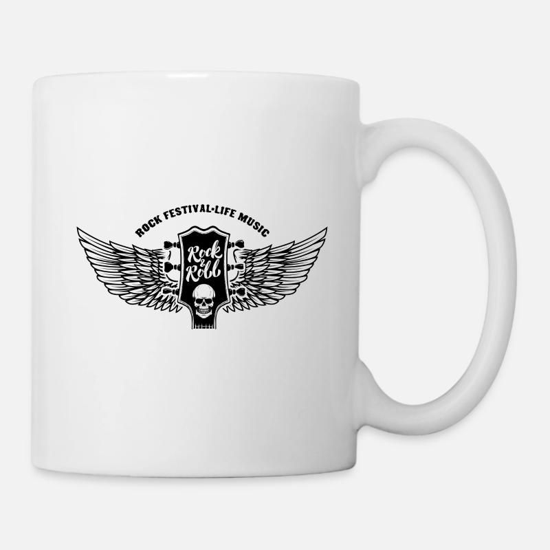 Rockmusik - Tasse - Weiß