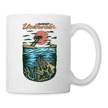 Crâne dans la mer - Mug blanc - blanc - Droite