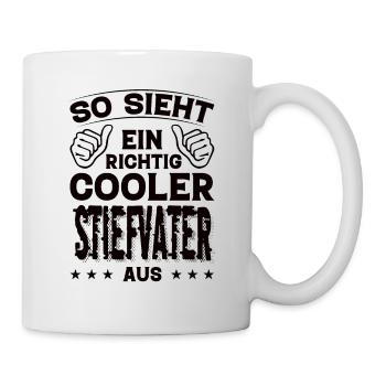 Stiefvater Stiefvater Geburtstag Stiefvater - Tasse - Weiß - Rechts