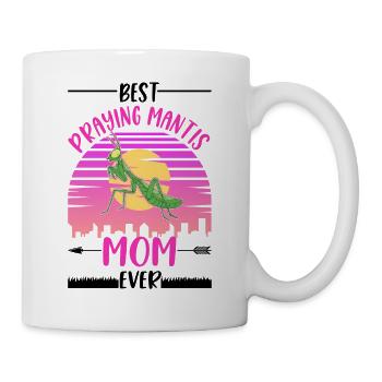 Beste Gottesanbeterin Mama - Tasse - Weiß - Rechts
