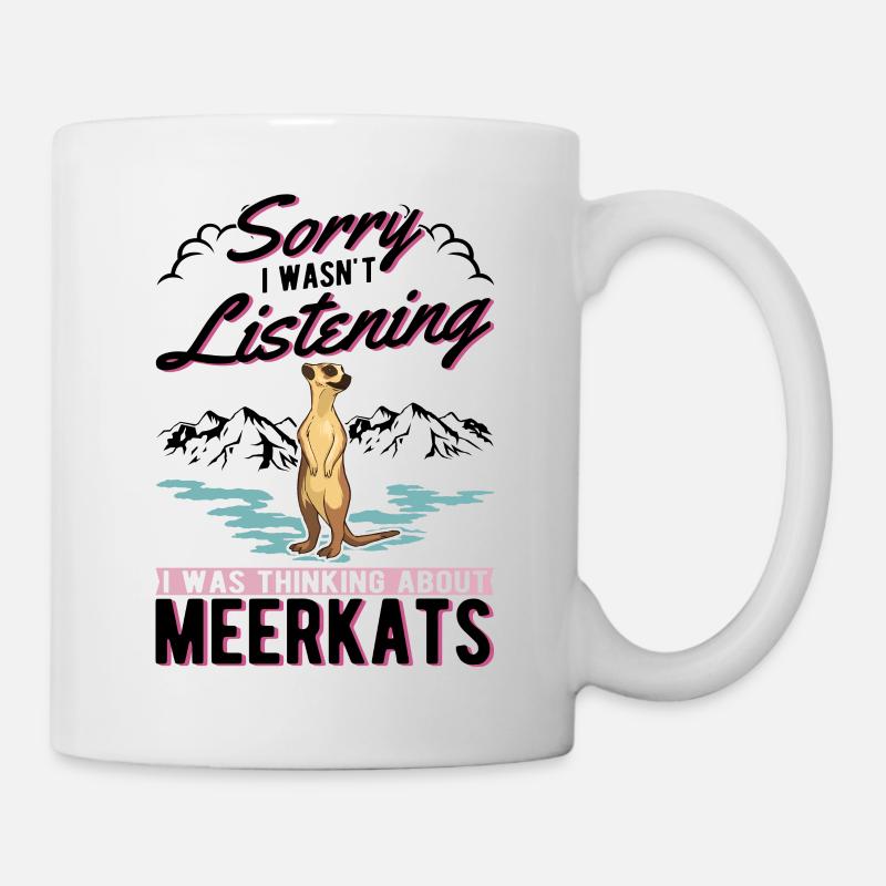 Erdmännchen Geschenk Meerkat - Tasse - Weiß