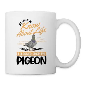 Pigeon pigeon fancier city pigeon carrier pigeon - Mug - white - Right