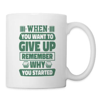 Gym Fitness Bodybuilder Dumbbell Training Weight Training - Mug - white - Right