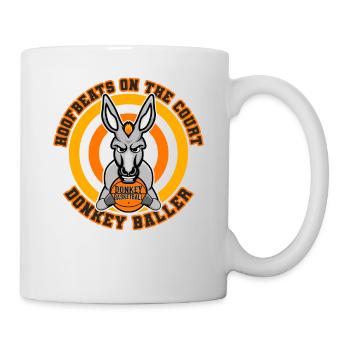 Hoofbeats On The Court Donkey Basketball Sports - Mug - white - Right