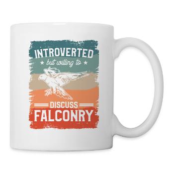 Introverted But Willing To Discuss Falconry - Mug - white - Right