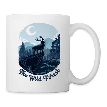 Le plat forestier de cerfs sauvages - Mug blanc - blanc - Droite