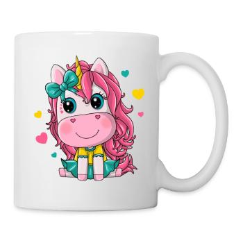 fille licorne - Mug blanc - blanc - Droite
