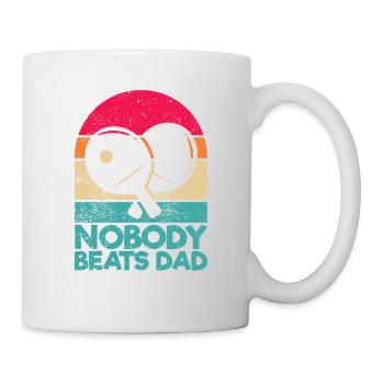 Personne ne bat papa Drôle de joueur de tennis de table - Mug blanc - blanc - Droite