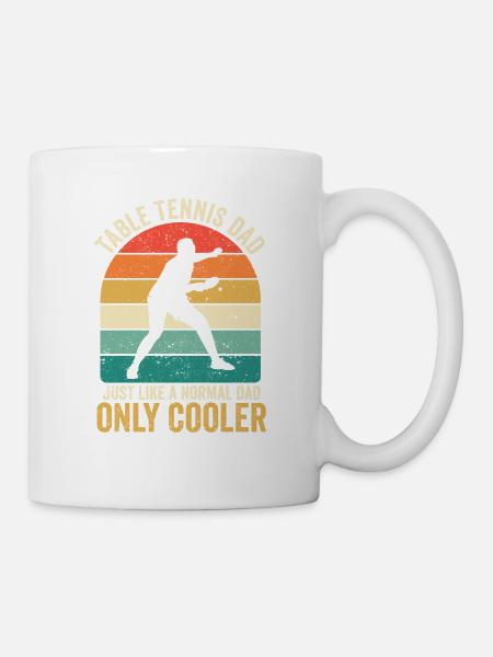 Tischtennis-Dad Wie ein normaler Dad, nur cooler - Tasse - Weiß