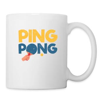 Le joueur de tennis de table drôle de Ping Pong Man - Mug blanc - blanc - Droite