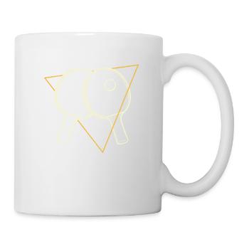 Tennis de Table Silhouette Drôle Joueur de Tennis de Table - Mug blanc - blanc - Droite