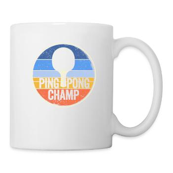 Ping Pong Champ Retro Vintage Funny Table Tennis - Mug blanc - blanc - Droite