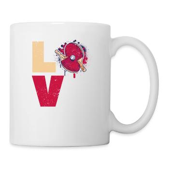 Love Table Tennis Players Funny Ping Pong Love - Mug - white - Right