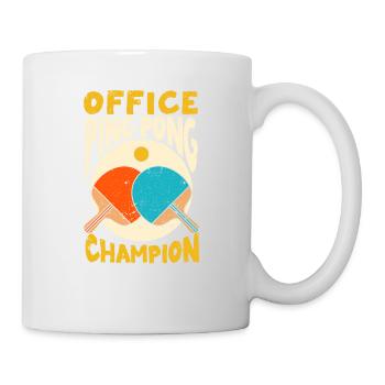 Büro Ping Pong Champion Lustiger Tischtennisball - Tasse - Weiß - Rechts