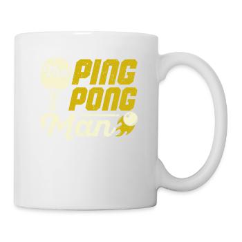 Le joueur de tennis de table drôle de Ping Pong Man - Mug blanc - blanc - Droite